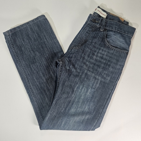 Levis Jeans Womens 28x28 Medium Wash 514‎ Straight Leg Low Rise Y2K Style Denim - Picture 1 of 12